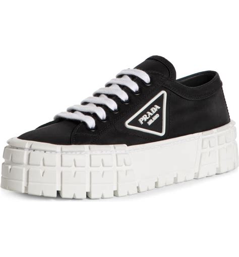 prada platform sneakers white black sole|prada platform sneakers women.